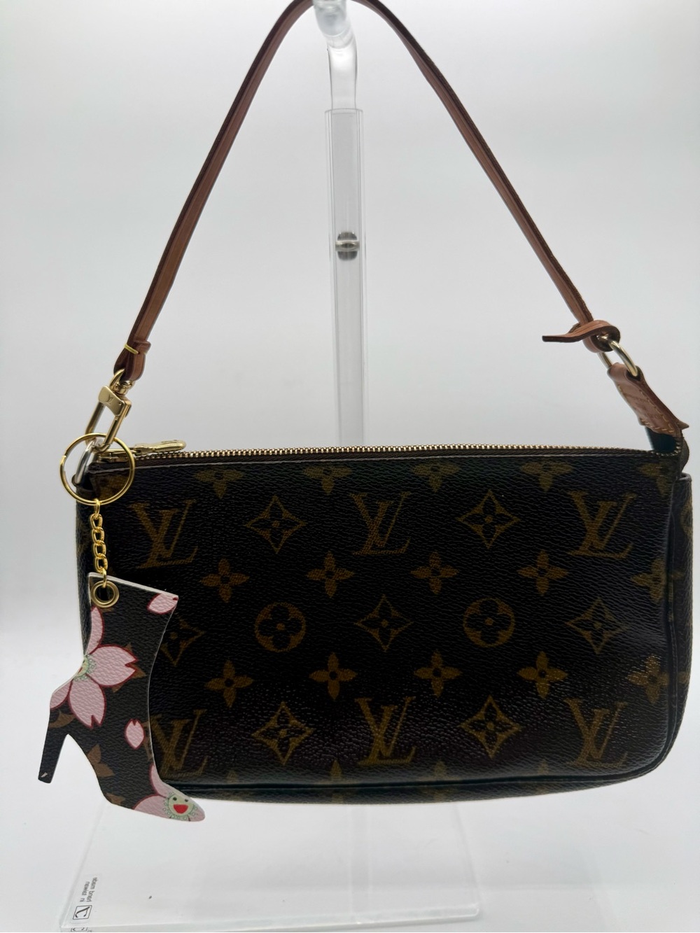 Louis Vuitton Brown Monogram Canvas Mini Pochette with 2 LV straps 🔥EUC